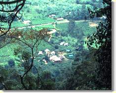 ... f&uuml;r einen kurzen Augenblick gibt der Dschungel den Blick auf unser Camp frei