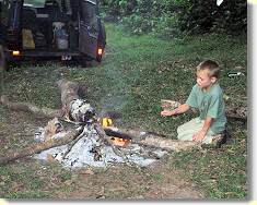 ... next morning I got the fire going again ...