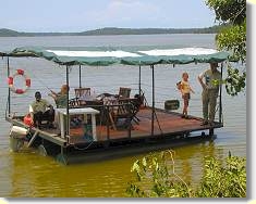 ... we went fishing on a boat, but we didn't catch any fish ...